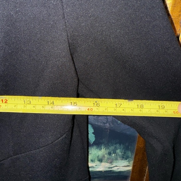 CAbi Black Crisscross Zip Front Peplum Blazer Size Small Style #5850 Used - Picture 6 of 9